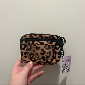 Cheetah print zip wallet
